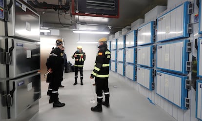 The emergency morgue in a facility in the City of Justice in Madrid. 