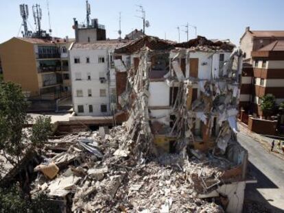 El edificio de Duquesa de Tamames, antes de que se derribara entero.