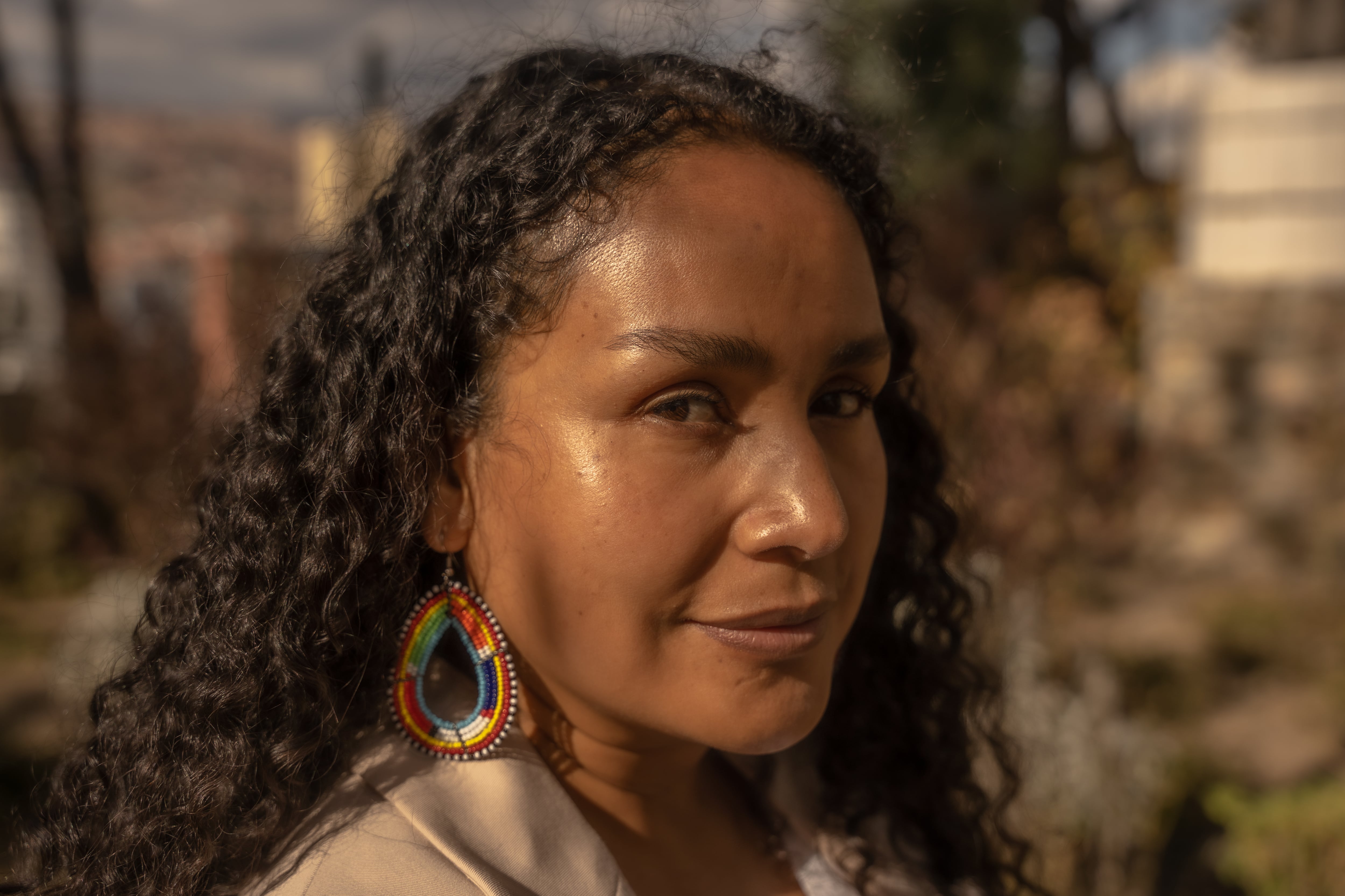 Paola Yáñez durante una entrevista en La Paz, Bolivia.