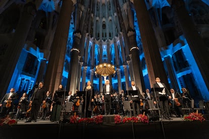 Un momento del concierto del Réquiem este lunes en el Liceu.