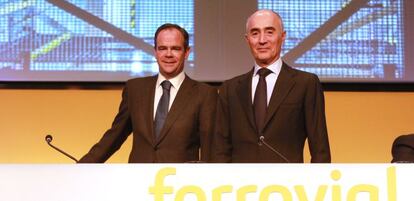 &Iacute;&ntilde;igo Meir&aacute;s y Rafael del Pino, consejero delegado y presidente de Ferrovial. 