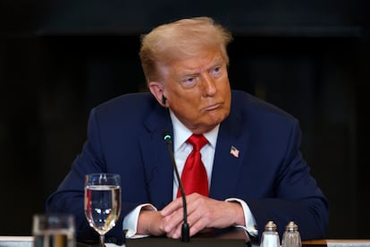 Donald Trump, durante un acto en la Casa Blanca este miércoles.
