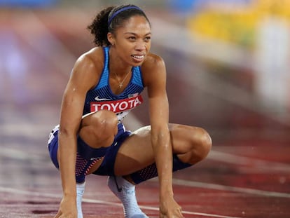 Allyson Felix, em 2017, em Birmingham