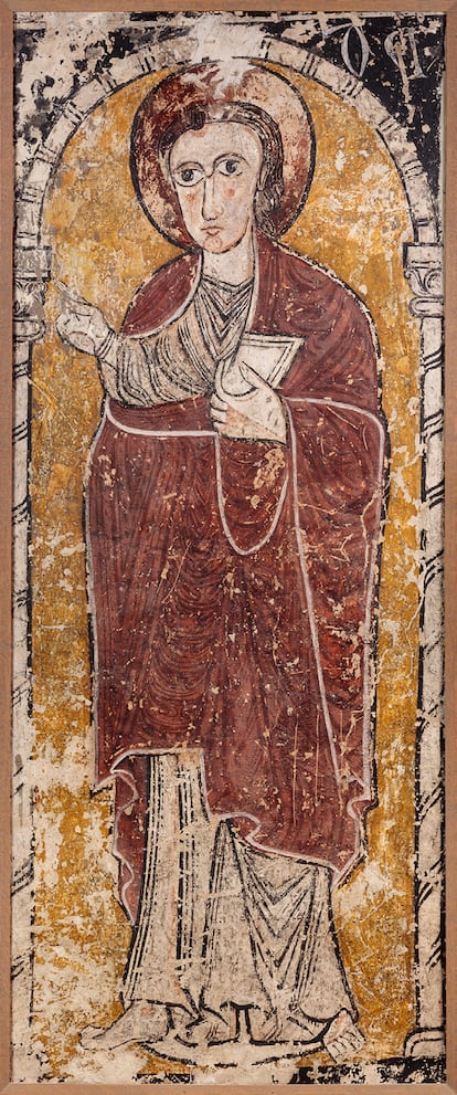 San Judas Tadeo, fragmento de las pinturas de San Lorenzo de Isabarre que se encuentran en el The Toledo Museum of Art, en Ohio.