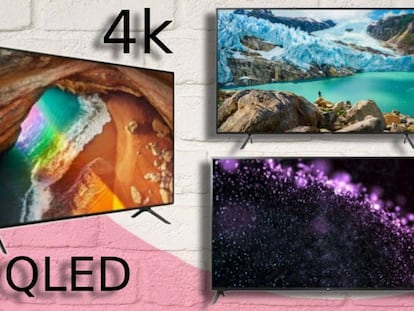 Una selección de modelos, tamaños y precios distintos en televisiones con tecnología 4K, Smart TV y QLED.