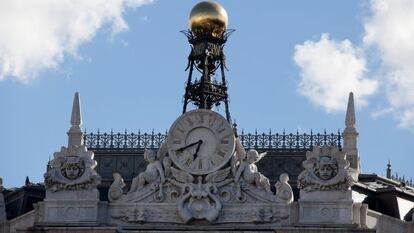 Vista del tejado del Banco de Espa&ntilde;a.
 