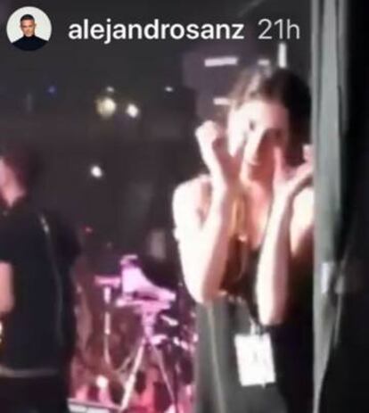 La asistente de Alejandro Sanz, en Houston, en un vídeo de Instagram.