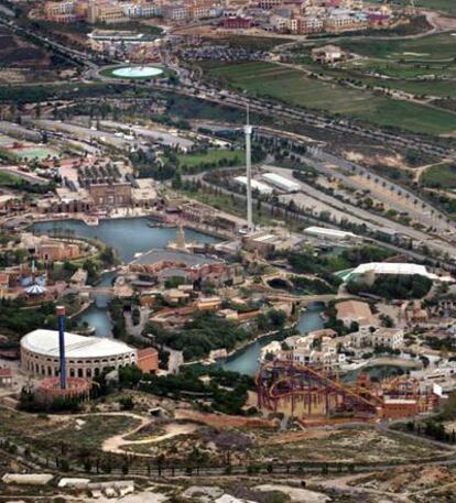 Una vista del parque temático Terra Mítica de Benidorm.