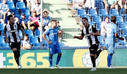 Bardhi celebra su gol al Getafe.