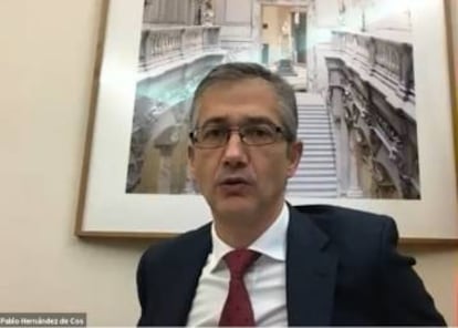 El gobernador del Banco de España, Pablo Hernández de Cos