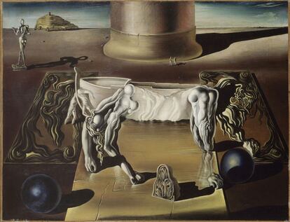 Mujer invisible dormida, caballo y león, Salvador Dalí, 1930