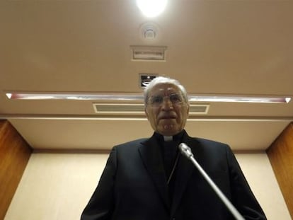 Antonio María Rouco Varela, durante su discurso inaugural de la Asamblea Plenaria de la Conferencia Episcopal.