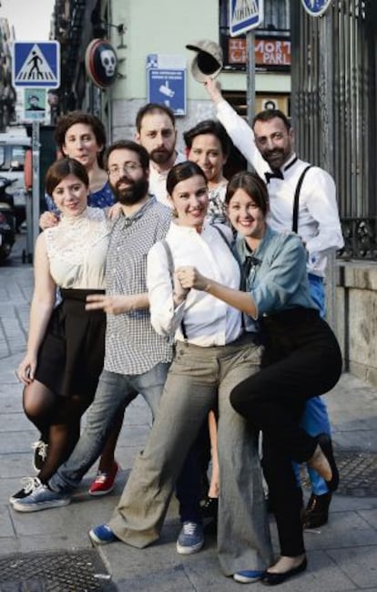 Pupils at one of Madrid’s schools of swing dancing.