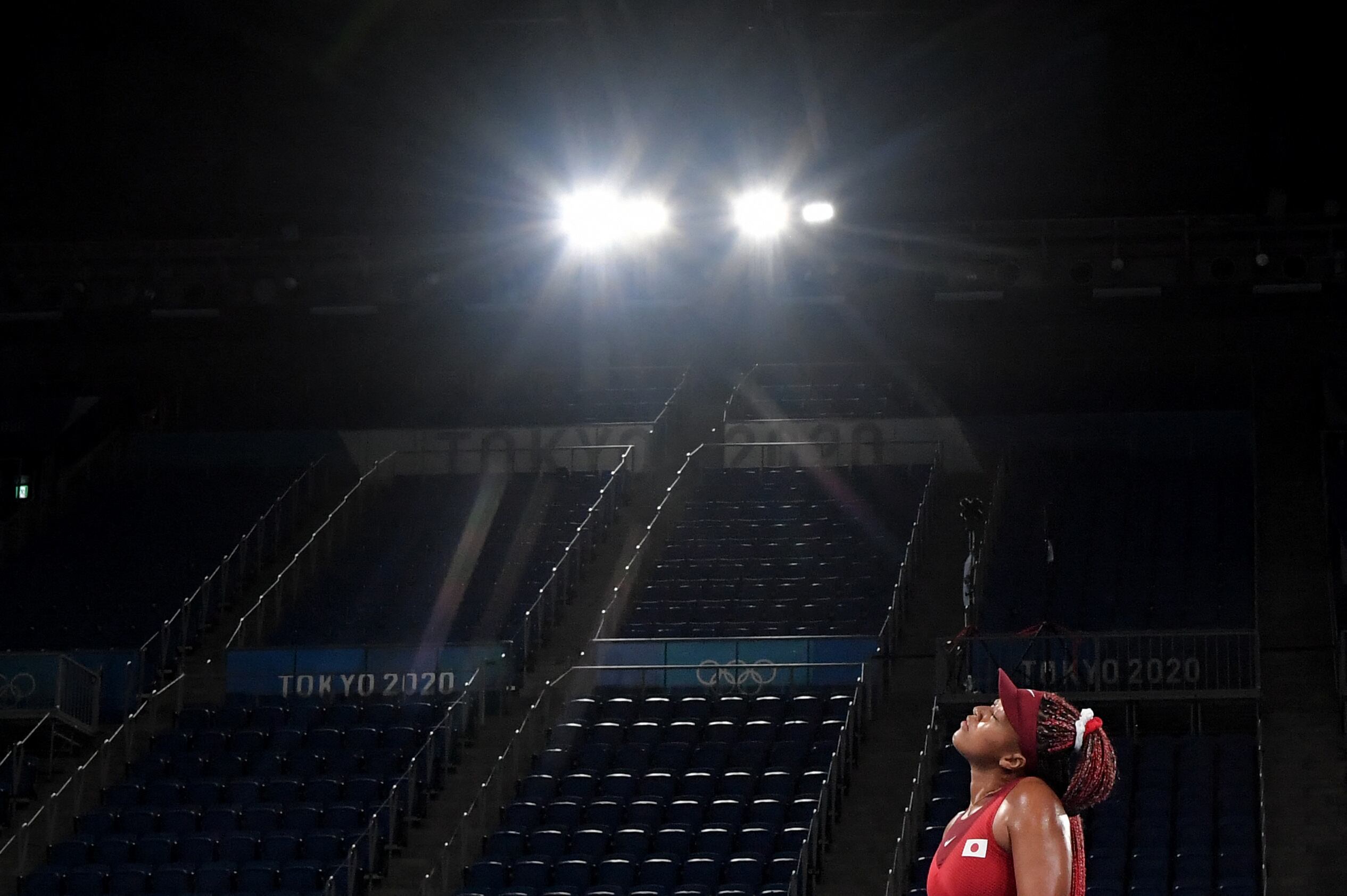 Osaka, durante el partido contra Vondrousova.