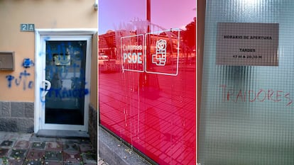 Ataques vandálicos en agrupaciones del PSOE en toda España por apoyo a amnistía