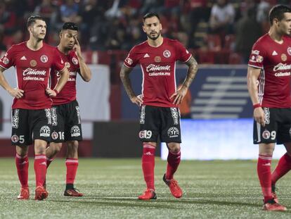 Los jugadores de Xolos, uno de los equipos que dispuso de m&aacute;s for&aacute;neos