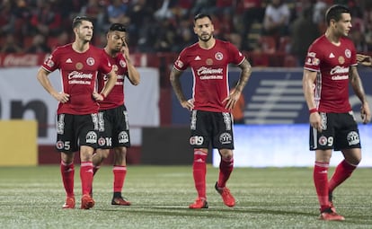 Los jugadores de Xolos, uno de los equipos que dispuso de más foráneos