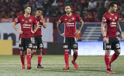 Los jugadores de Xolos, uno de los equipos que dispuso de m&aacute;s for&aacute;neos