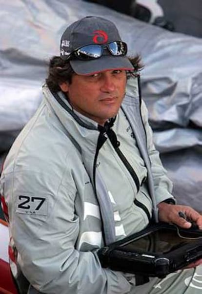 Joan Vila, en las regatas que se están disputando en Malmoe.