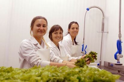 En primer plano, Consuelo Guerra, con sus socias Mónica Medina y Raquel Velázquez. 