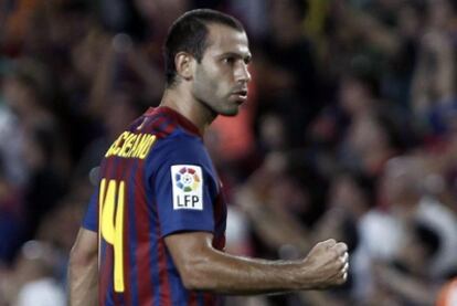 Javier Mascherano, durante un partido del Barcelona.