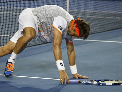 David Ferrer en el Abierto de Australia. 