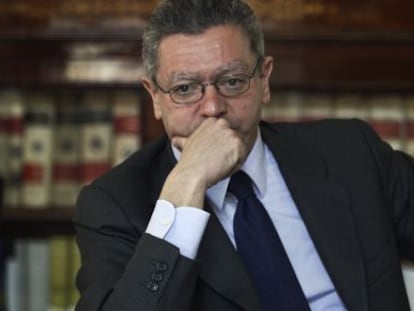 El ministro de Justicia, Alberto Ruiz-Gallard&oacute;n.