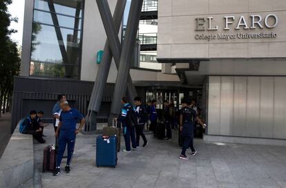 Fachada del colegio mayor El Faro en Madrid, gestionado por la empresa Nexo. 