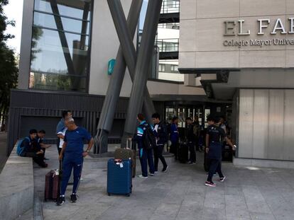 Fachada del colegio mayor El Faro en Madrid, gestionado por la empresa Nexo. 