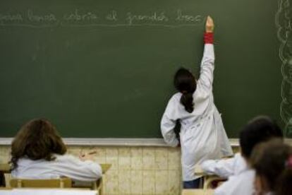 Alumnos del colegio concertado Mare de Deu del Roser de Barcelona.