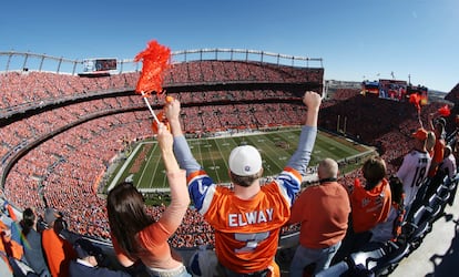 Imagen de archivo de un partido de los Denver Broncos contra los New England Patriots en Denver.