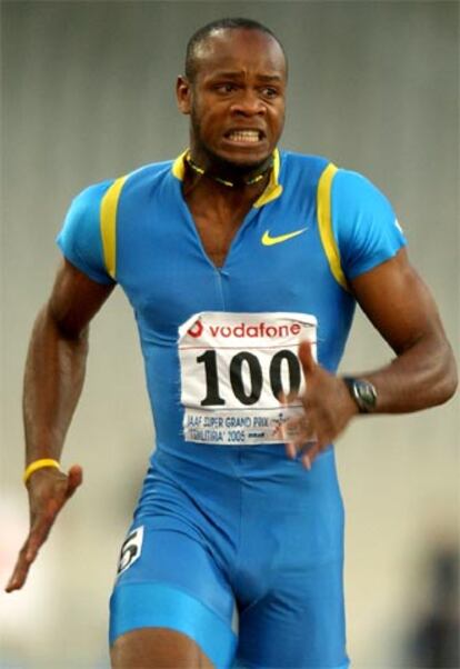 El atleta jamaicano de 22 años Asafa Powell.