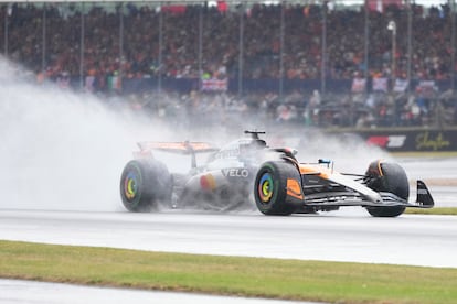 Oscar Piastri durante la carrera este domingo.