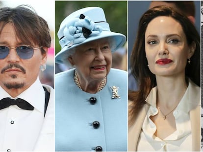 Johnny Depp, Isabel II, Angelina Jolie y Felipe II de Francia.