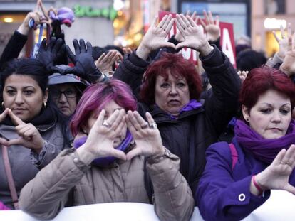 A protest against gender violence in Madrid.