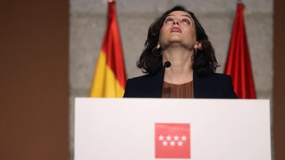 La presidenta de la Comunidad de Madrid, Isabel Díaz Ayuso.