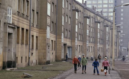 Barrio en la ciudad alemana de Leipzig, 1985.