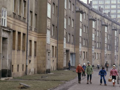 Barrio en la ciudad alemana de Leipzig, 1985.