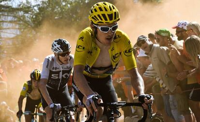 Geraint Thomas, durante el último Tour de Francia, donde se alzó con la victoria.