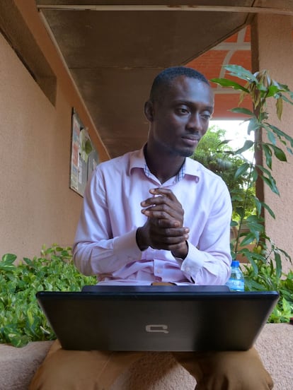 El alumno Peter William Abbey ha ido a vivir de Ghana a Niamey para estudiar en el centro regional Agrhymet de lucha contra la sequía en el Sahel.