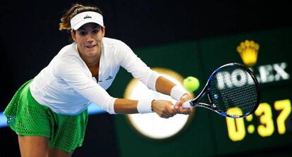 Muguruza, durante un partido del torneo de Pekín.