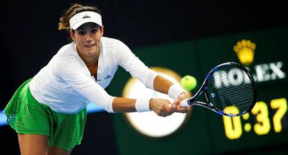 Muguruza, durante un partido del torneo de Pek&iacute;n.