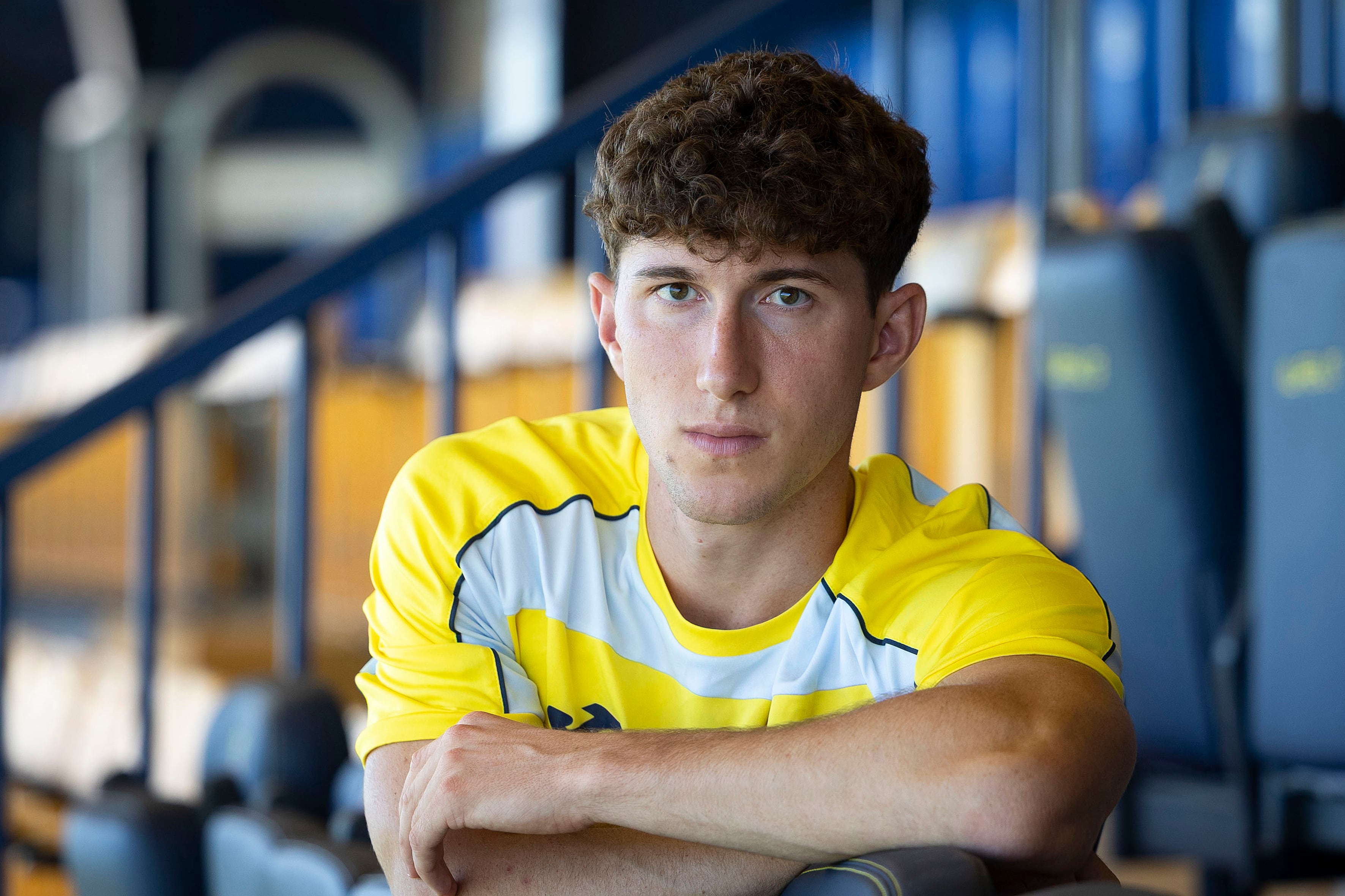 Pau Navarro en el Mini Estadio de la Ciutat Esportiva del Villarreal.
