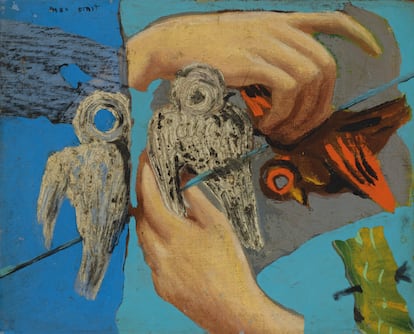 ‘Les mains aux oiseaux', de Max Ernst.