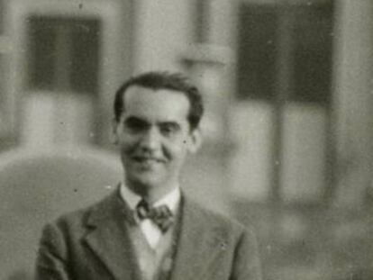 El poeta Federico García Lorca, en la Universidad de Columbia, en 1929.