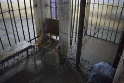 Una celda abandonada en el penal de Olmos.