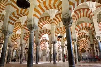 The Mosque-Cathedral of Córdoba embodies the various civilizations that have flourished in southern Spain. The spot was first occupied by a Visigothic basilica before the Umayyad caliphate replaced it with an enormous Muslim temple built in four phases between 786 and 988. Then, in the 13th century, it was converted to a Christian place of worship and a cathedral built within. Today, the Islamic courtyard and arches combine with the cathedral’s Christian art.