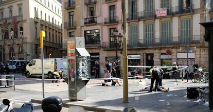 La Rambla, just després de l'atemptat.