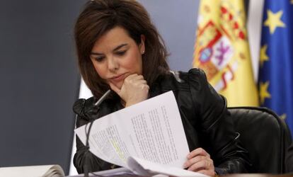 La vicepresidenta del Gobierno, Soraya Sáenz de Santamaría, en una imagen de archivo.