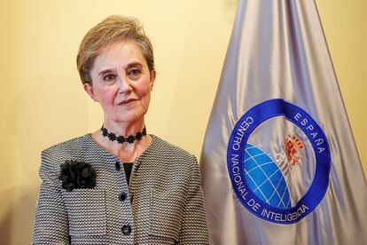 Paz Esteban, durante su toma posesión en el Ministerio de Defensa como directora del CNI.